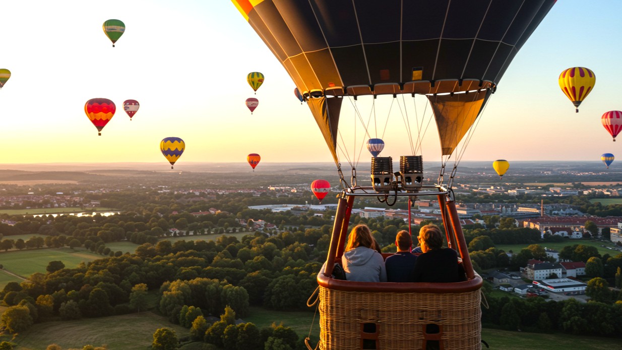 Exclusive Hot Air Balloon Champagne Flight near Copenhagen